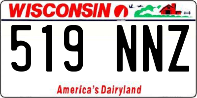 WI license plate 519NNZ