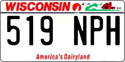 WI license plate 519NPH