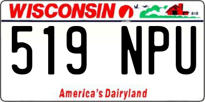 WI license plate 519NPU