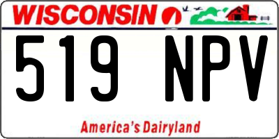 WI license plate 519NPV