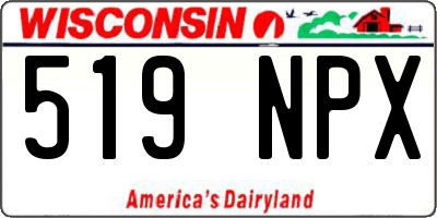 WI license plate 519NPX
