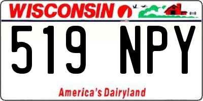 WI license plate 519NPY