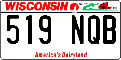 WI license plate 519NQB