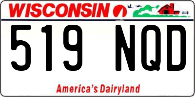 WI license plate 519NQD