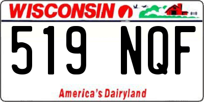 WI license plate 519NQF