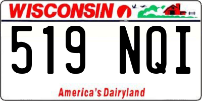 WI license plate 519NQI