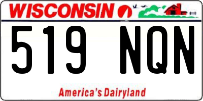 WI license plate 519NQN