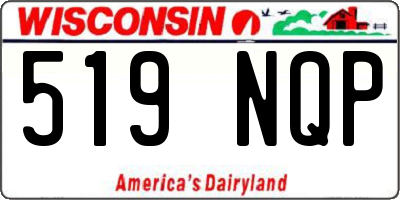WI license plate 519NQP