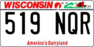 WI license plate 519NQR