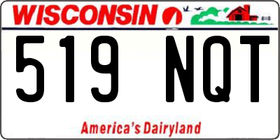 WI license plate 519NQT