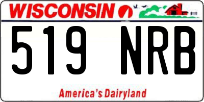 WI license plate 519NRB