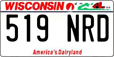 WI license plate 519NRD