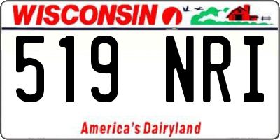 WI license plate 519NRI