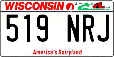 WI license plate 519NRJ