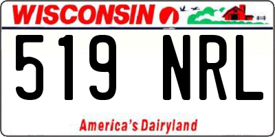 WI license plate 519NRL