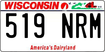 WI license plate 519NRM