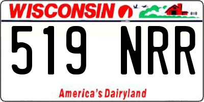 WI license plate 519NRR