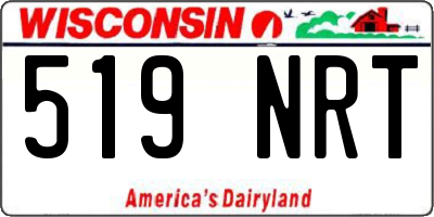 WI license plate 519NRT