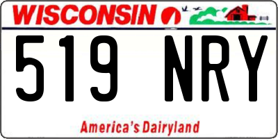 WI license plate 519NRY