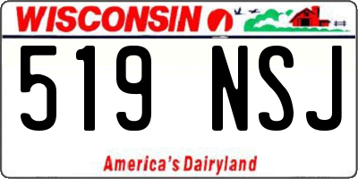 WI license plate 519NSJ