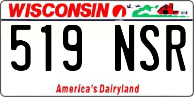 WI license plate 519NSR