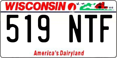 WI license plate 519NTF