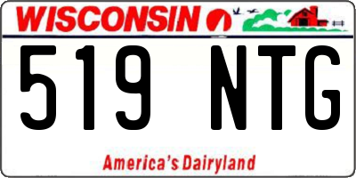 WI license plate 519NTG