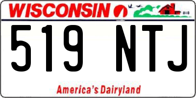 WI license plate 519NTJ