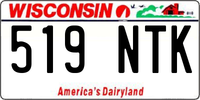 WI license plate 519NTK