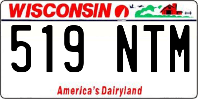 WI license plate 519NTM