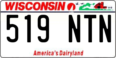WI license plate 519NTN