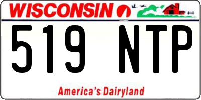 WI license plate 519NTP