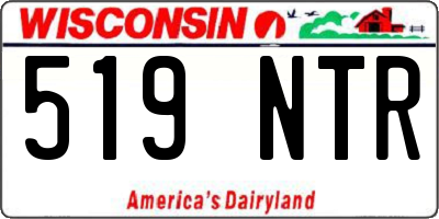 WI license plate 519NTR