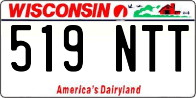 WI license plate 519NTT