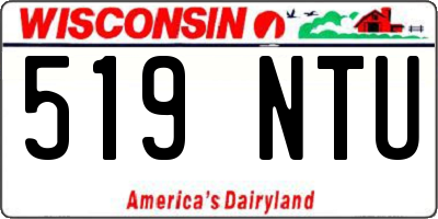 WI license plate 519NTU
