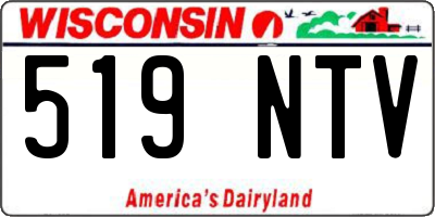 WI license plate 519NTV