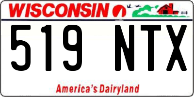 WI license plate 519NTX