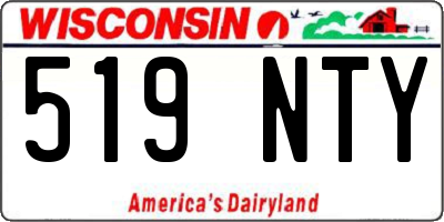 WI license plate 519NTY