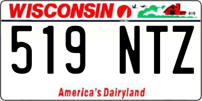 WI license plate 519NTZ