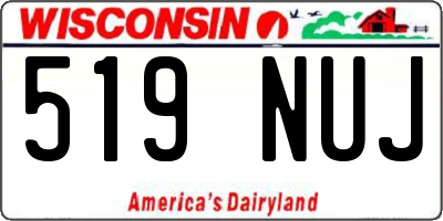 WI license plate 519NUJ