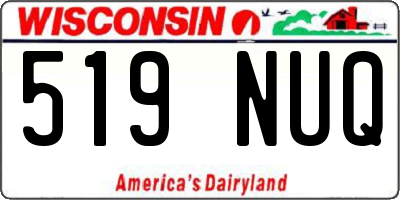 WI license plate 519NUQ