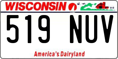 WI license plate 519NUV