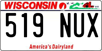 WI license plate 519NUX
