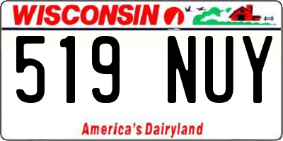 WI license plate 519NUY