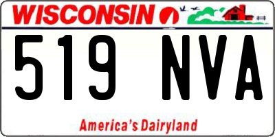 WI license plate 519NVA