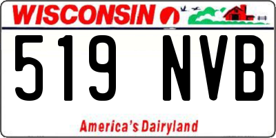 WI license plate 519NVB