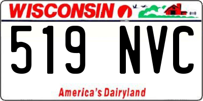WI license plate 519NVC
