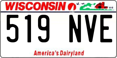 WI license plate 519NVE