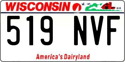 WI license plate 519NVF