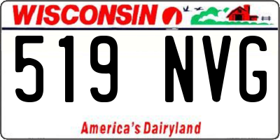 WI license plate 519NVG